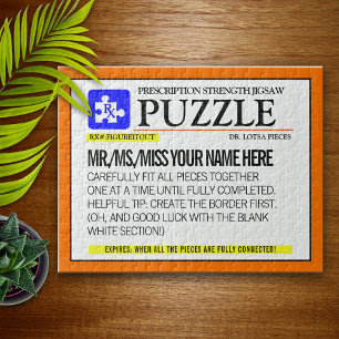 Personalisiertes Funny Prescription Puzzle