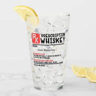Personalisiertes Funny RX Whiskey Prescrillglas Glas