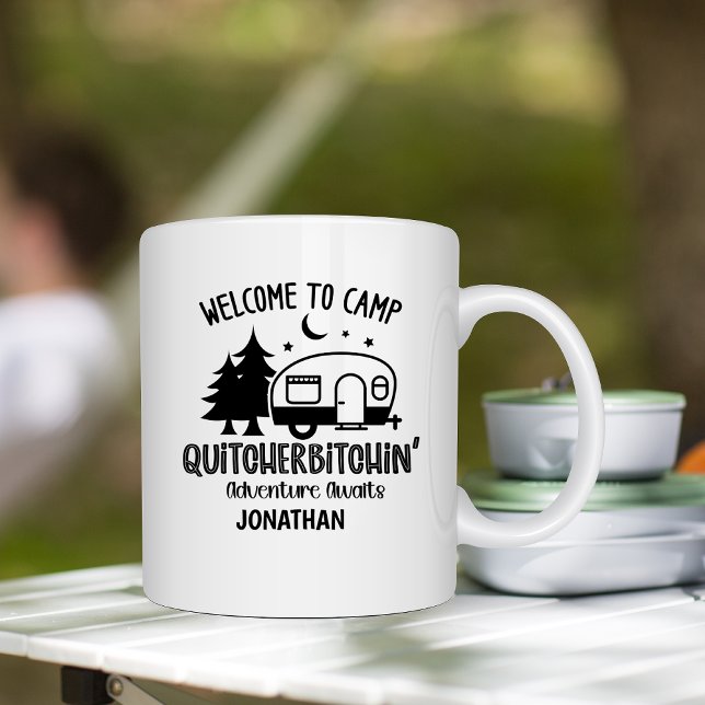 Personalisiertes Funny Sarcastic Camping Kaffeetasse (Von Creator hochgeladen)