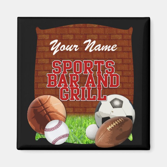 Personalisiertes Funny Sports Bar and Grill Magnet (Vorne)