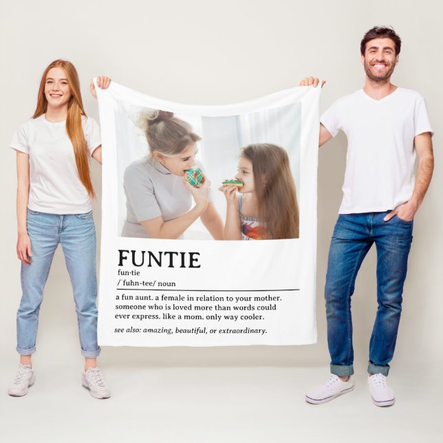 Personalisiertes Funtie-Definition-Zitat Fleecedecke (Beispiel)
