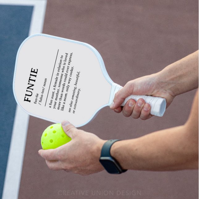 Personalisiertes Funtie-Definition-Zitat Pickleball Schläger (gift for aunt who likes pickleball)