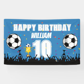 Personalisiertes Fußball-Geburtstagsbanner für Jun Banner