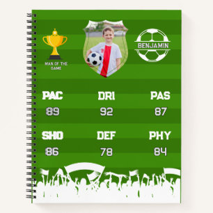 Personalisiertes Fußball-Geschenk für Kinder, benu Notizbuch