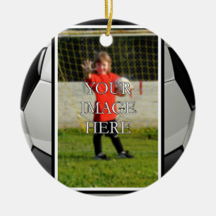 Personalisiertes Fußball-Ornament Keramikornament
