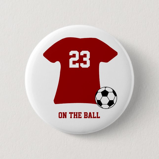 Personalisiertes Fußball-Shirt mit Button (Vorderseite)