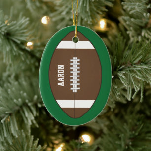 Personalisiertes Fußball-Sportgeschenk-Ornament Keramik Ornament