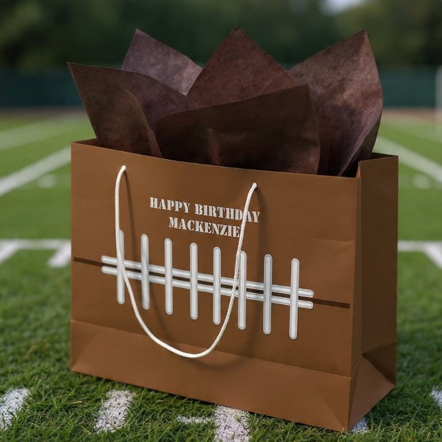 Personalisiertes Fußball-Thema Große Geschenktüte (Personalized Football Themed Large Gift Bag by Ricaso. Add own custom text. Great for birthdays )
