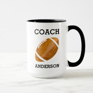 Personalisiertes Fußball-Trainer-Vintages Tasse