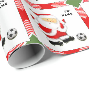 Personalisiertes Fußball-Weihnachtsgeschenk Geschenkpapier