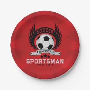 Personalisiertes Fußballdesign   Für Fußballfans Pappteller
