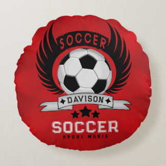 Personalisiertes Fußballdesign | Für Fußballfans Rundes Kissen