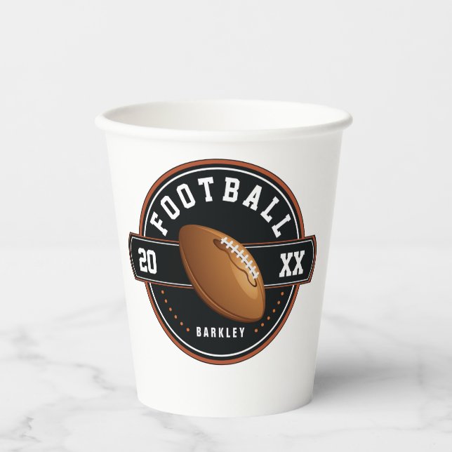 Personalisiertes Fußballdesign Pappbecher (Vorderseite)