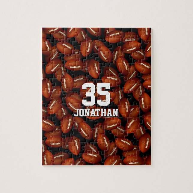 personalisiertes Fußbällenmuster Puzzle (Vertikal)