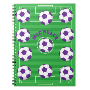 Personalisiertes Fußballfeld Notizblock