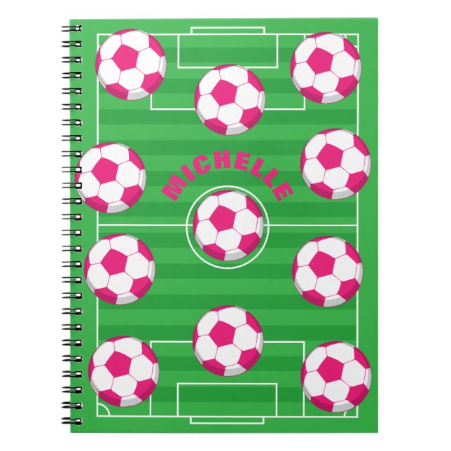 Personalisiertes Fußballfeld Notizblock (Vorderseite)