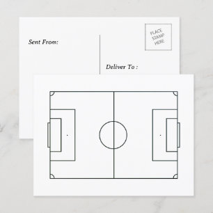 Personalisiertes Fußballfeld Postkarte