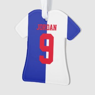 Personalisiertes Fußballfußball Shirt Halves Ornament