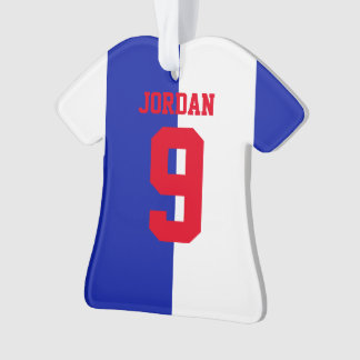 Personalisiertes Fußballfußball Shirt Halves Ornament