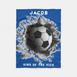 Personalisiertes Fußballgeschenk Fleecedecke