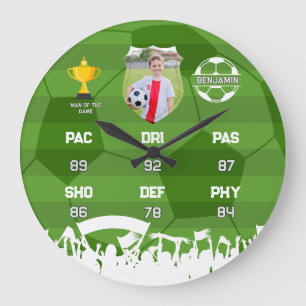 Personalisiertes Fußballgeschenk für Kinder, benut Große Wanduhr