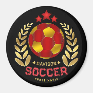 Personalisiertes Fußballgeschenk für Spieler und F Magnet
