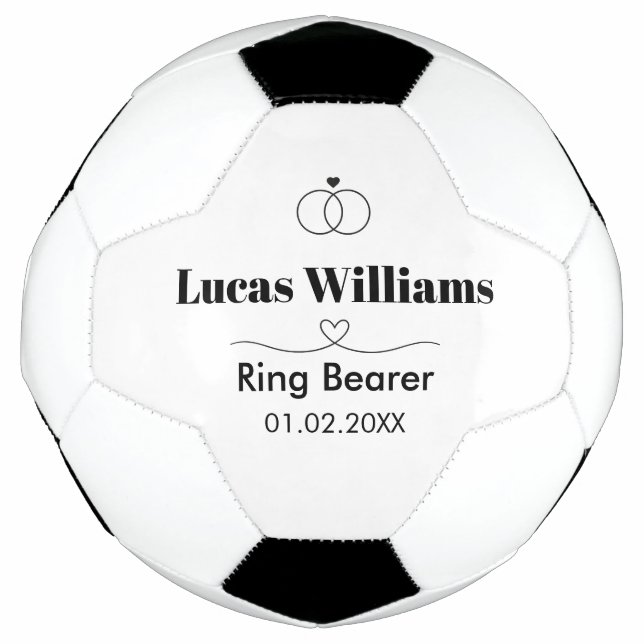 Personalisiertes Fußballring-Träger-Geschenk Fußball (Vorderseite)