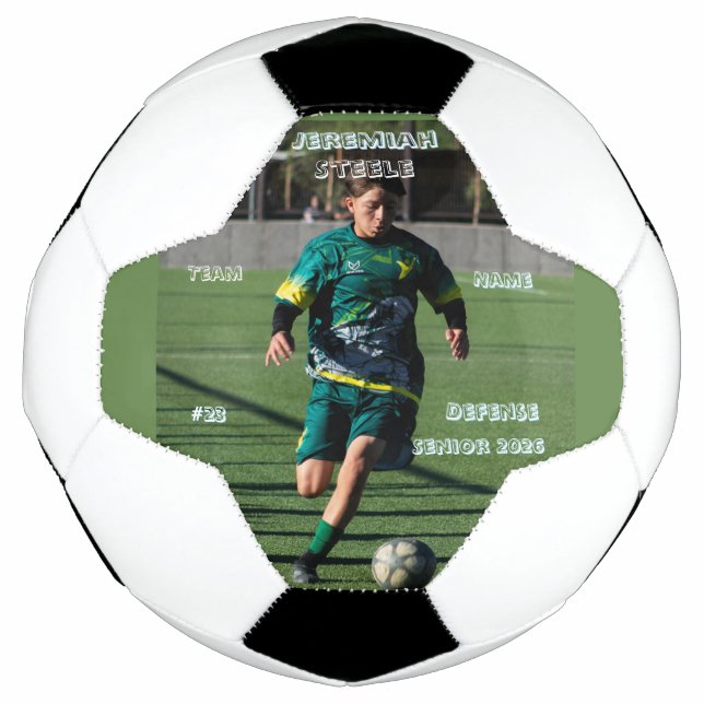 Personalisiertes Fußballspieler-Foto Senior Night Fußball (Vorderseite)