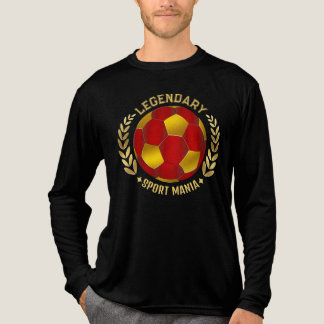 Personalisiertes Fußballteam-Emblem | Geburtstagsg Tri-Blend Shirt