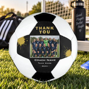 Personalisiertes Fußballtrainer-Dankeschön-Teamfot Fußball