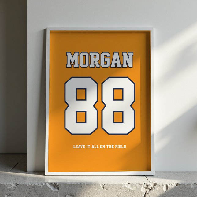 Personalisiertes Fußballtrikot Name & Nummer Poste Poster (Von Creator hochgeladen)