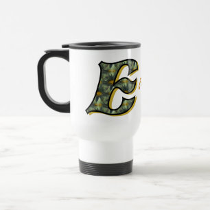 Personalisiertes Gänseblümchen-Monogramm Anfangsbu Reisebecher