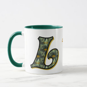 Personalisiertes Gänseblümchen-Monogramm Anfangsbu Tasse