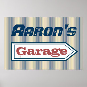 Personalisiertes Garagenschild-Kunstposter-Dekorat Poster