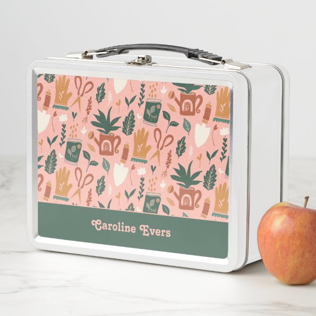 Personalisiertes Gartengeschenk Metall Brotdose (Beispiel)