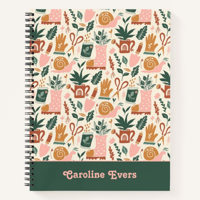 Personalisiertes GartenNotebook Notizbuch (Vorderseite)