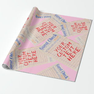 Personalisiertes Gastcheck-Geschenk Geschenkpapier