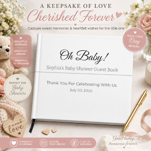 Personalisiertes Gästebuch für die Babyparty