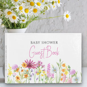 Personalisiertes Gästebuch für Wildflower-Baby-Par