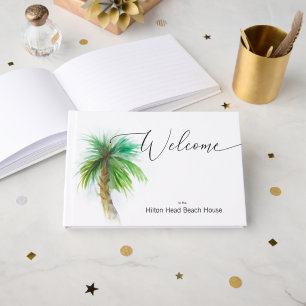 Personalisiertes Gästebuch Tropical Palm Tree