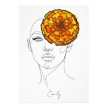 Personalisiertes Geburtsblumenporträt Oktober