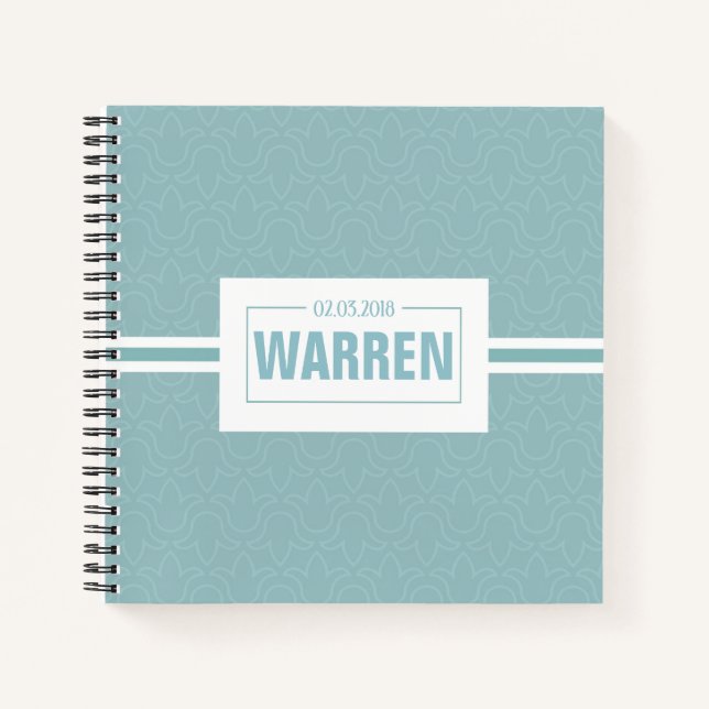 Personalisiertes Geburtsdatum Notizbuch (Vorderseite)