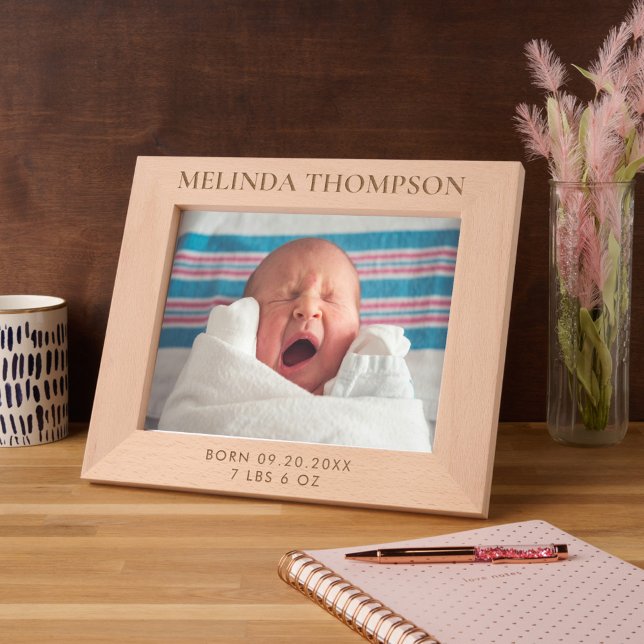 Personalisiertes Geburtsstat - Informationsbild Geätzte Rahmen (Personalized Birth Stats Birth Information Picture Etched Frames)