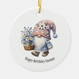 Personalisiertes Geburtstags-Gnom-Geschenk für Sie Keramik Ornament