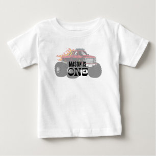 Personalisiertes Geburtstags-Kinder-Monster-Truck- Baby T-shirt