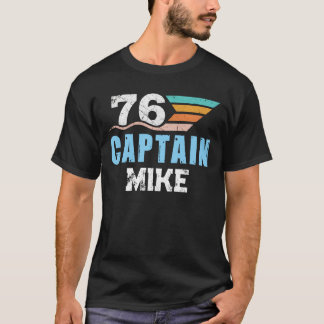 Personalisiertes Geburtstags-Retro-Captain-76-T-Sh T-Shirt