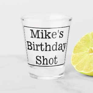 Personalisiertes Geburtstags-Schuss-Glas addieren Schnapsglas