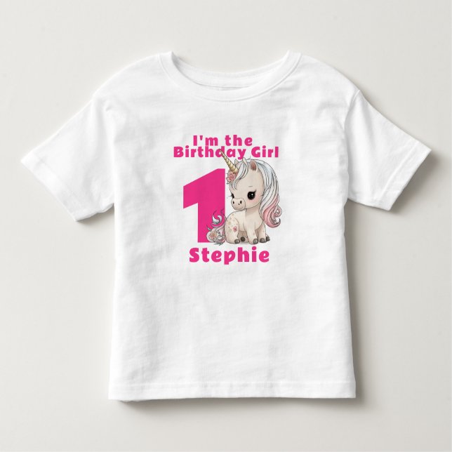Personalisiertes GeburtstagsBaby Kleinkind T-shirt (Vorderseite)