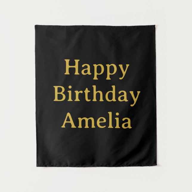 Personalisiertes Geburtstagsbanner mit individuell Wandteppich (Vorderseite)