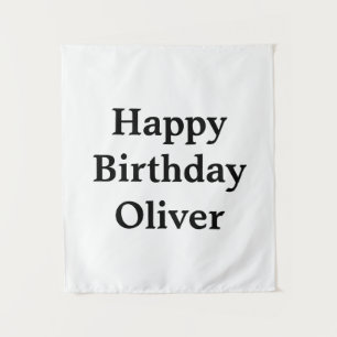 Personalisiertes Geburtstagsbanner mit individuell Wandteppich